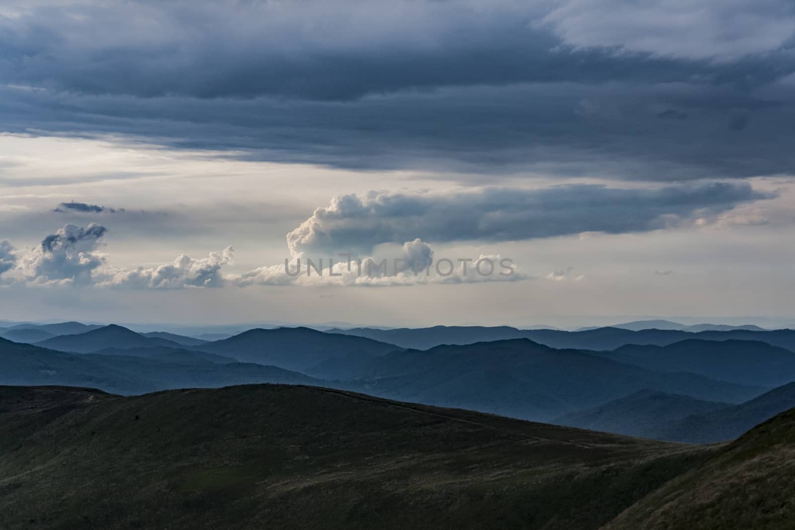 Road from Widelki to Tarnica through Bukowe Berdo in the Bieszczady Mountains in Poland by jacek65