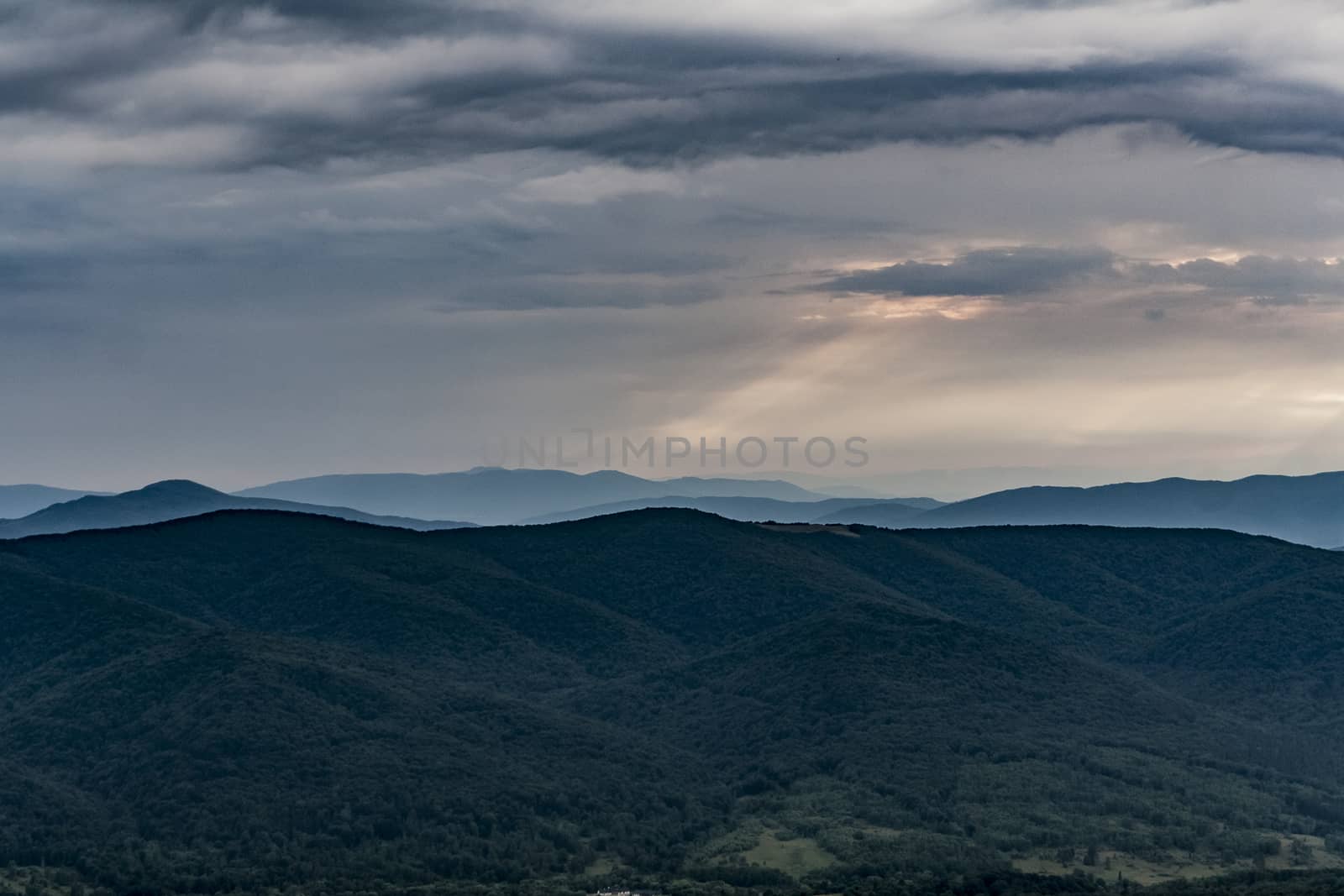 Road from Widelki to Tarnica through Bukowe Berdo in the Bieszczady Mountains in Poland by jacek65