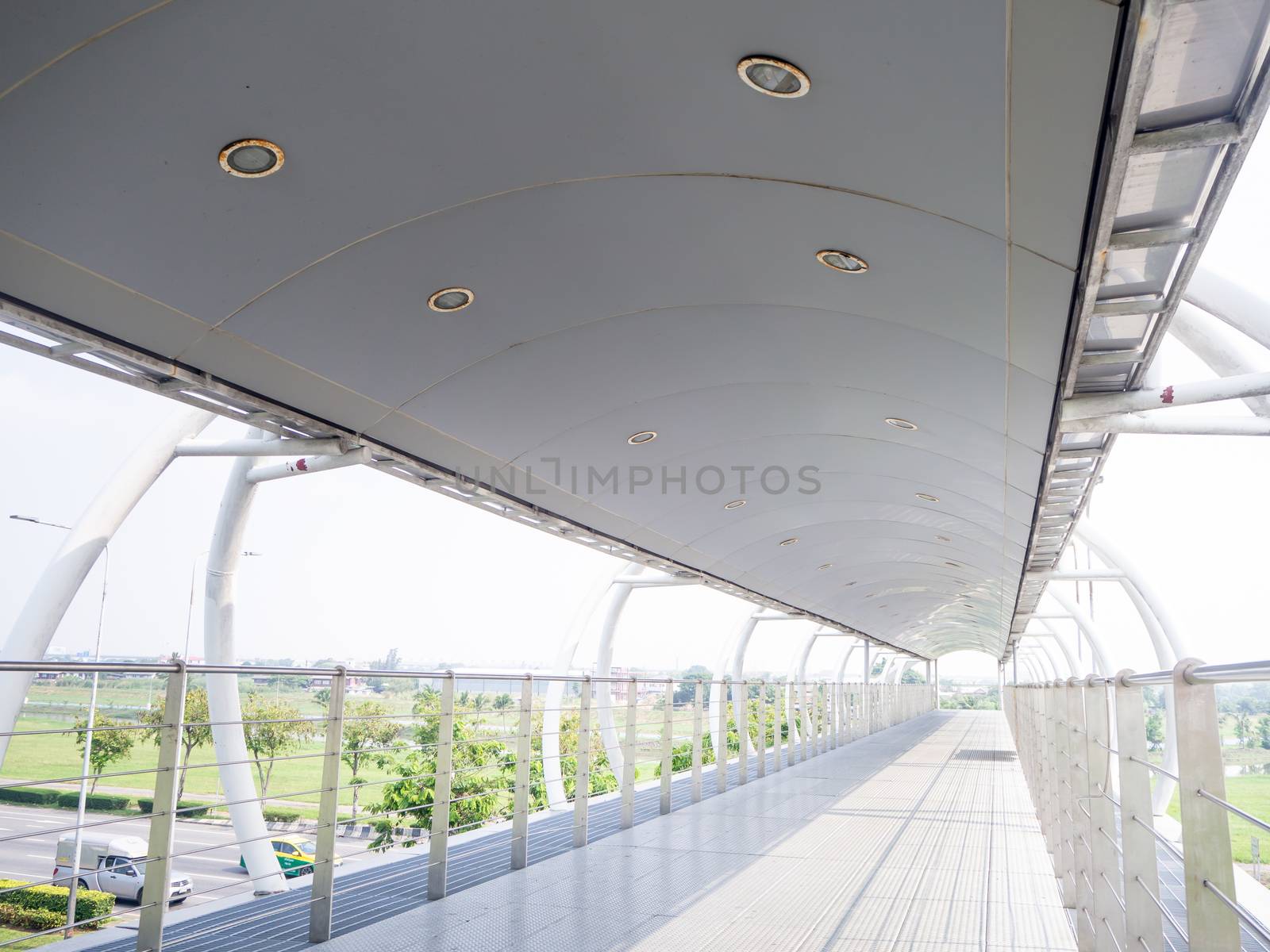 Street Bridge. Its a modern pedestrian bridge