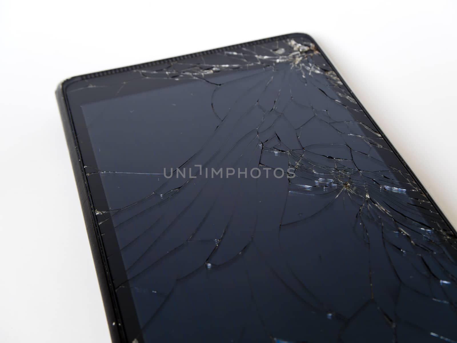 broken glass display of smart phone