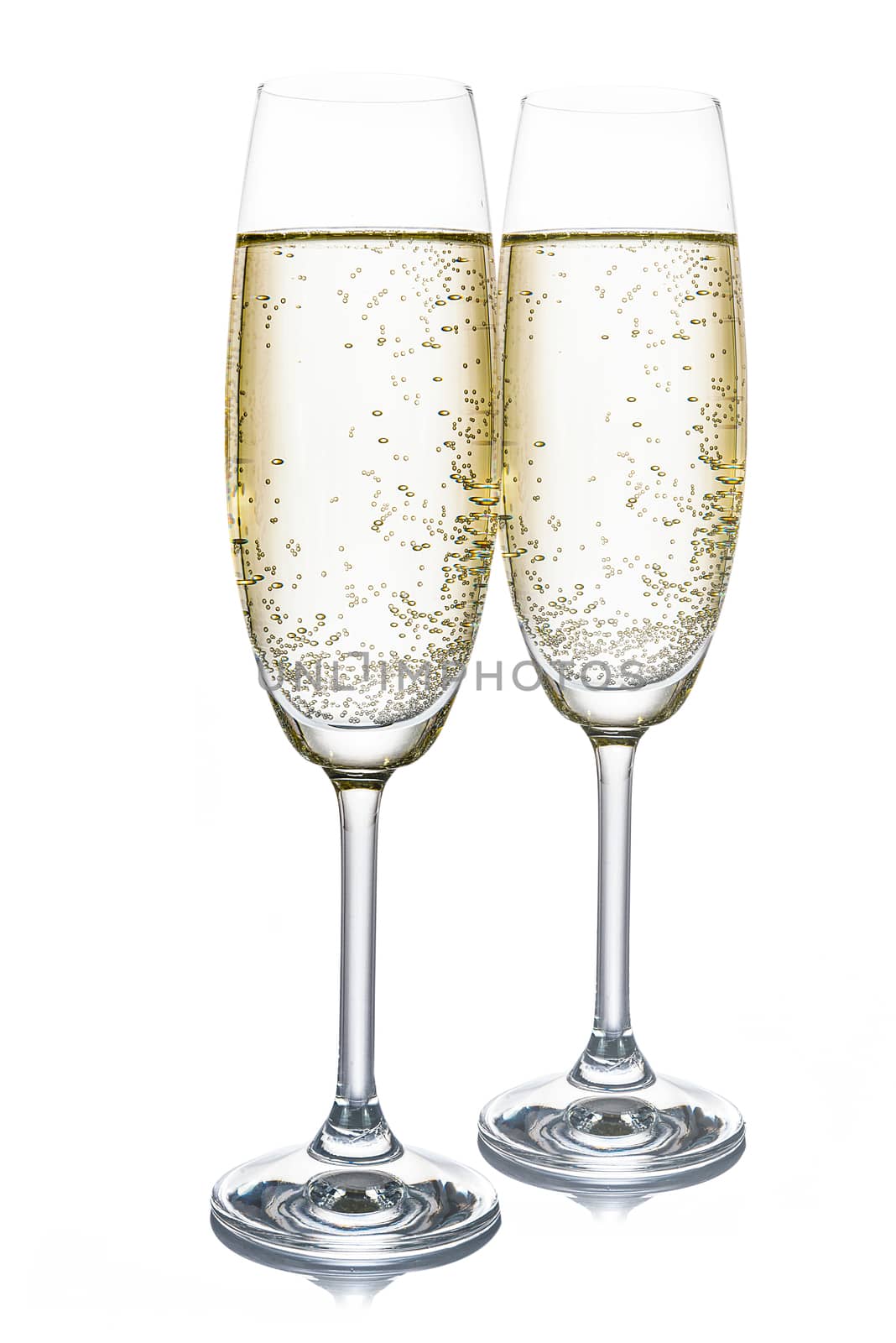 Elegant champagne glasses by wdnet_studio