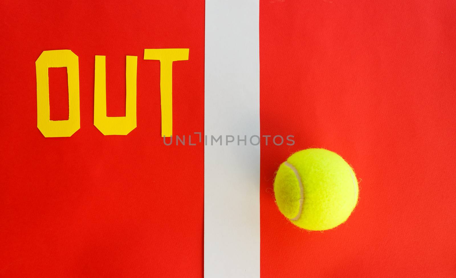 writing out tennis indicates that the ball has not touched the line