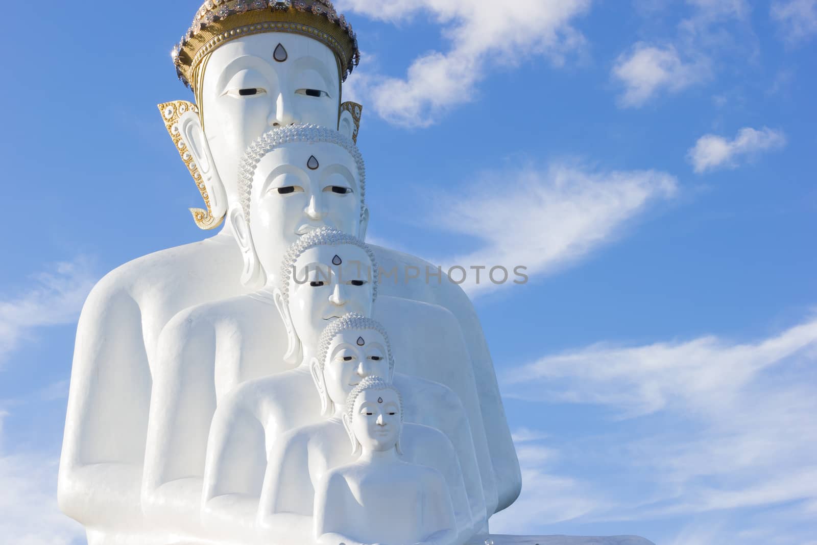 Buddha statue at Wat Pha Sorn Kaew. Khao Kor, Phetchabun, Thailand, copyspace.