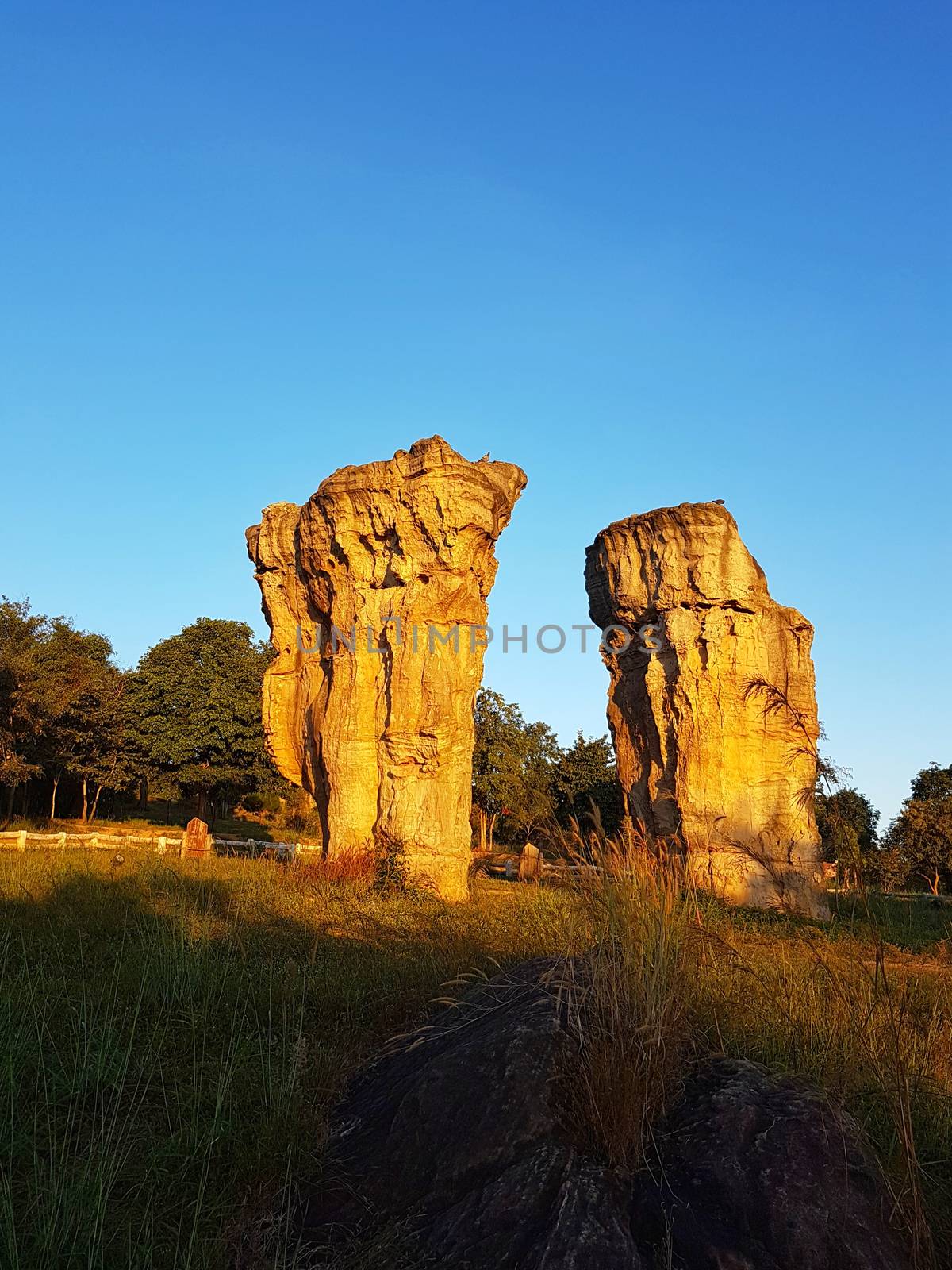 stone at MOR HIN KHAOW CHAIYAPHUM in the morning. It's Stonehenge of Thailand