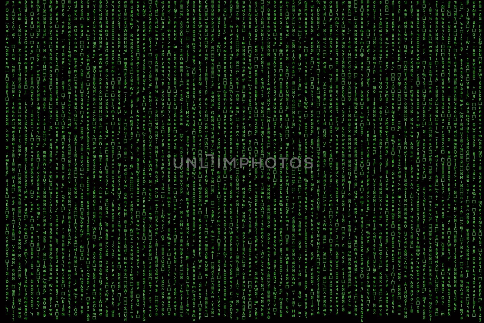 green matrix background computer generated