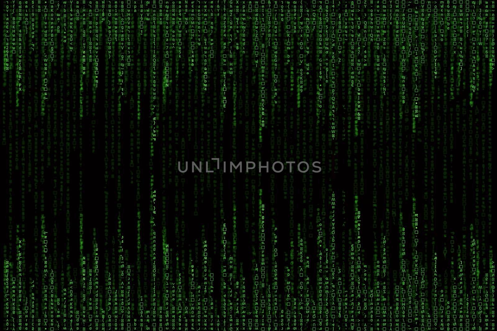 green matrix background computer generated