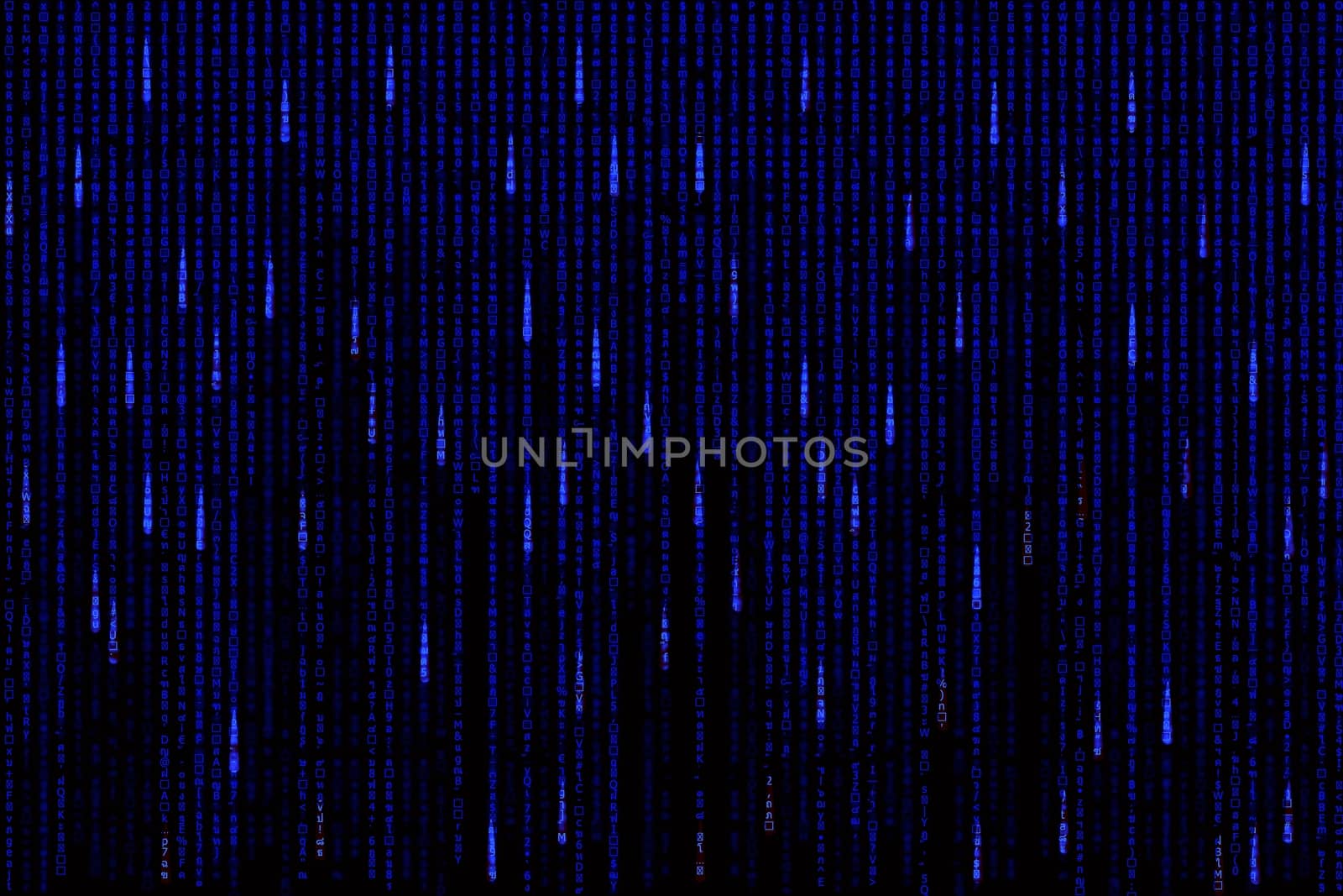 blue matrix background computer generated