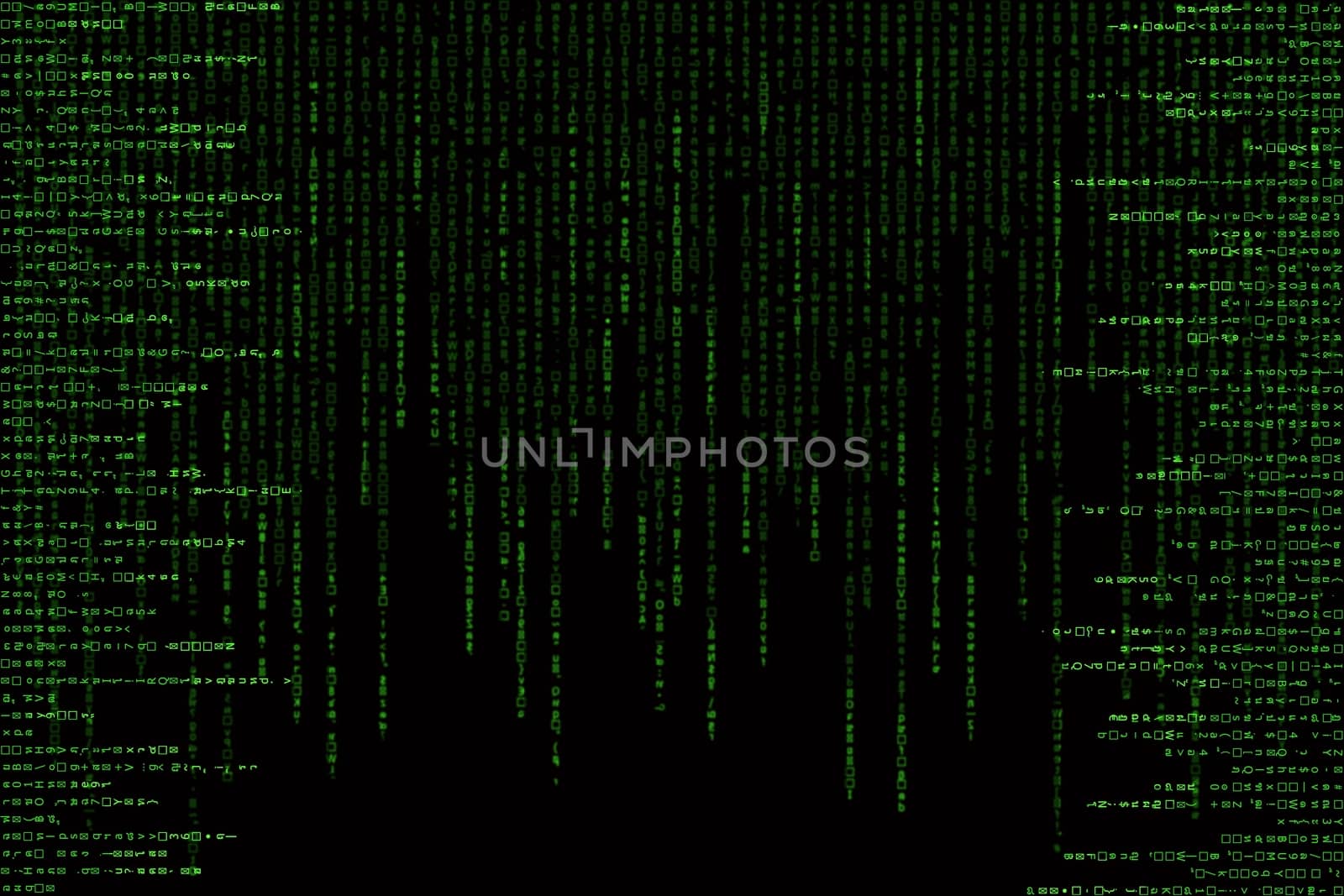 green matrix background computer generated