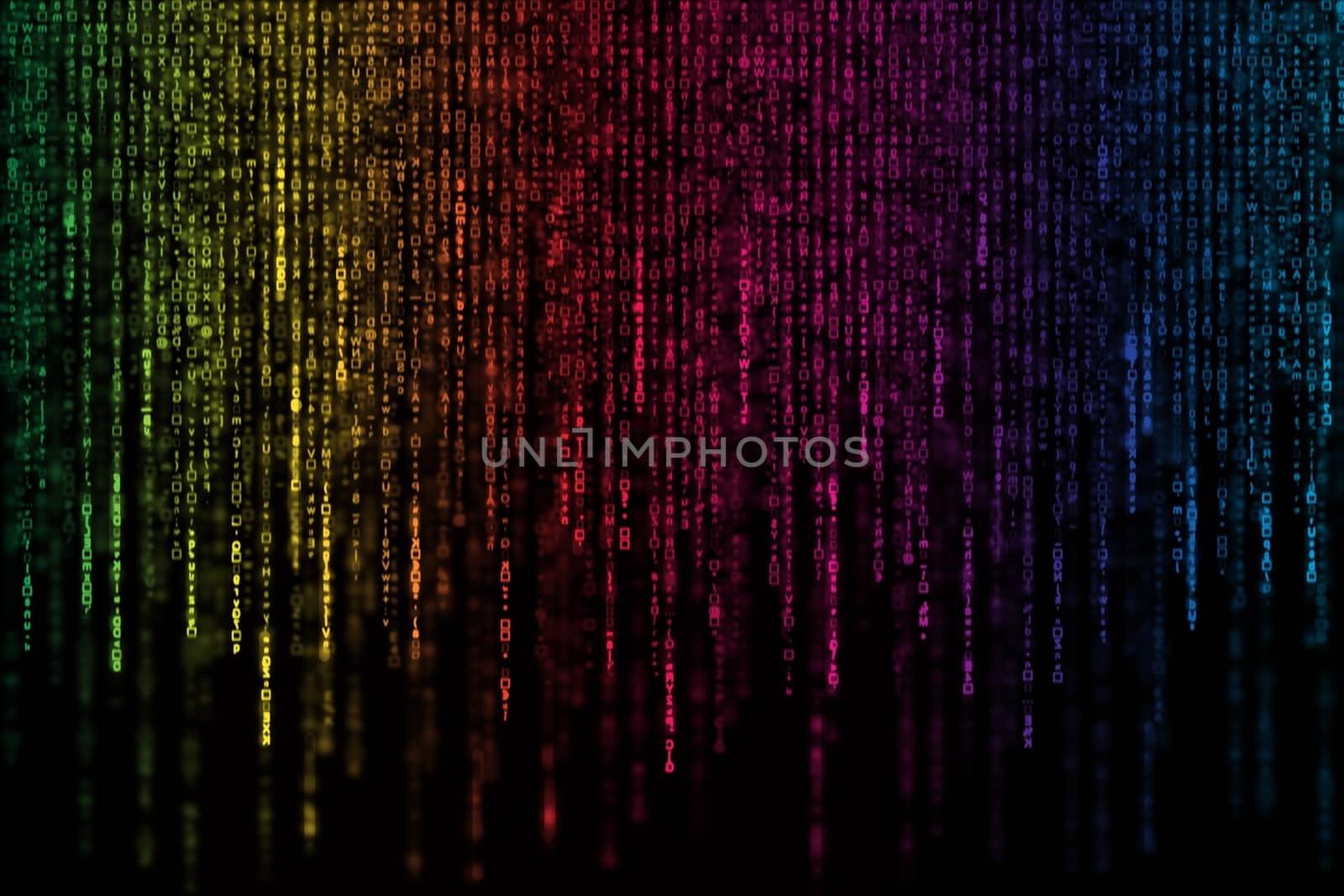 Digital Abstract background, colorful matrix.