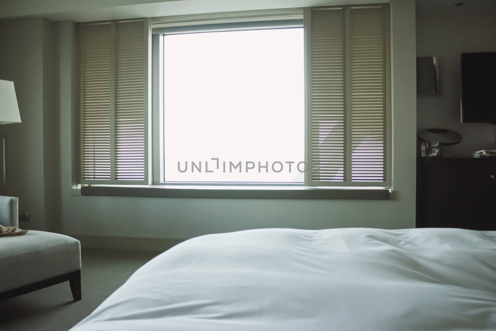 Luxury hotel room interior, summer holiday