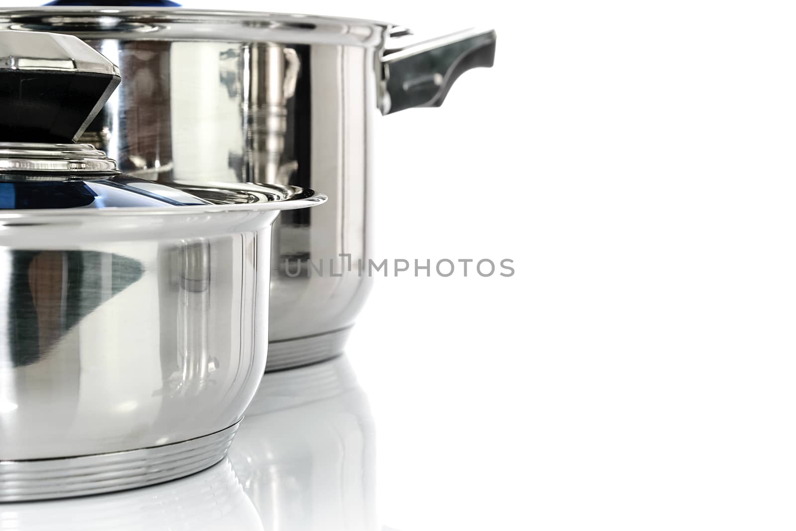 Set of cooking pots as background by wdnet_studio