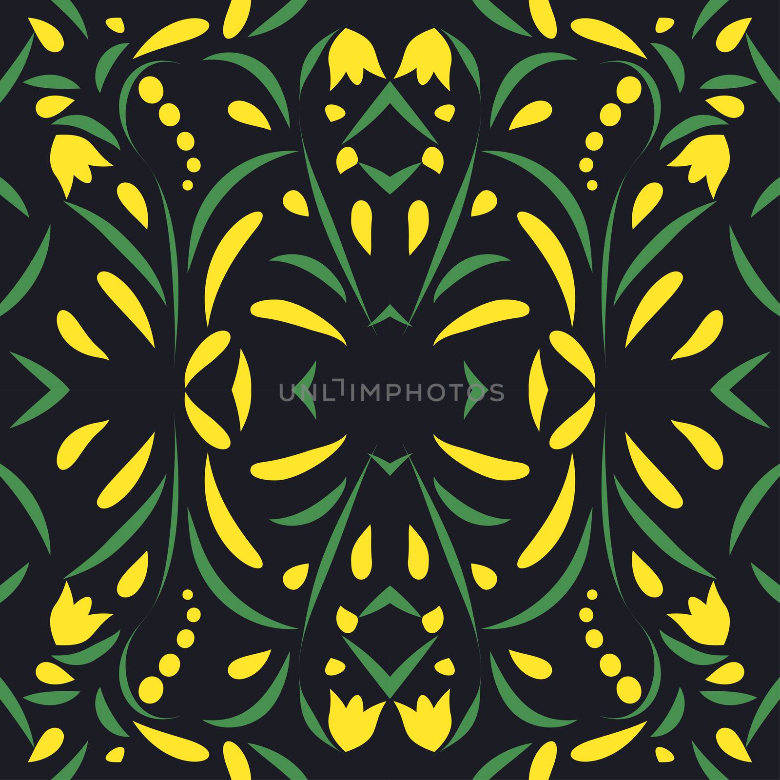 Traditional russian style flower seamless pattern vector. Decoration in khokhloma style on grunge canvas background
