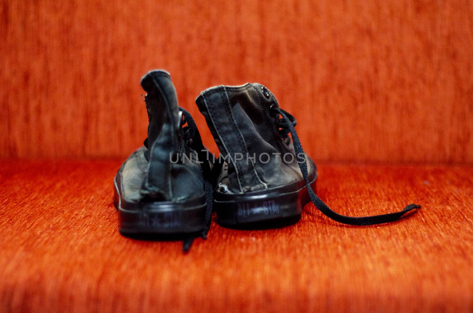 Ragged Black Stylish Shoes, Vintage Black Stylish Shoes by Hasilyus