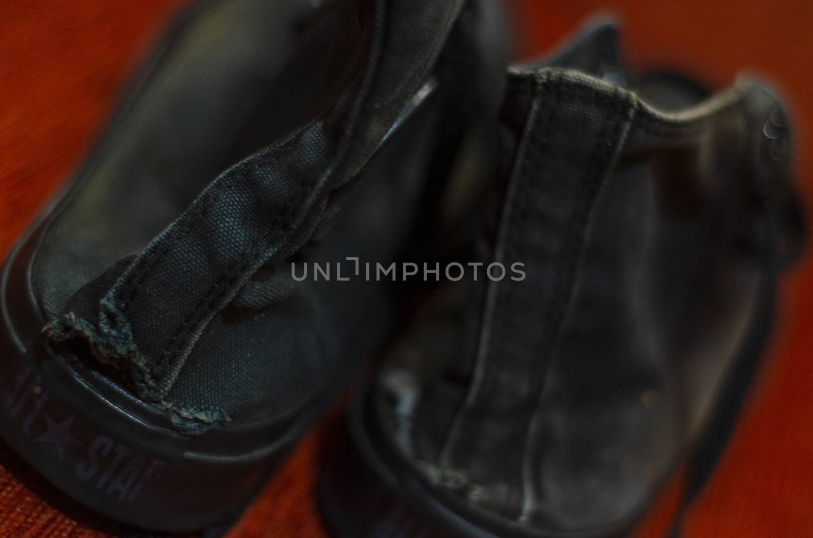 Ragged Black Stylish Shoes, Vintage Black Stylish Shoes by Hasilyus