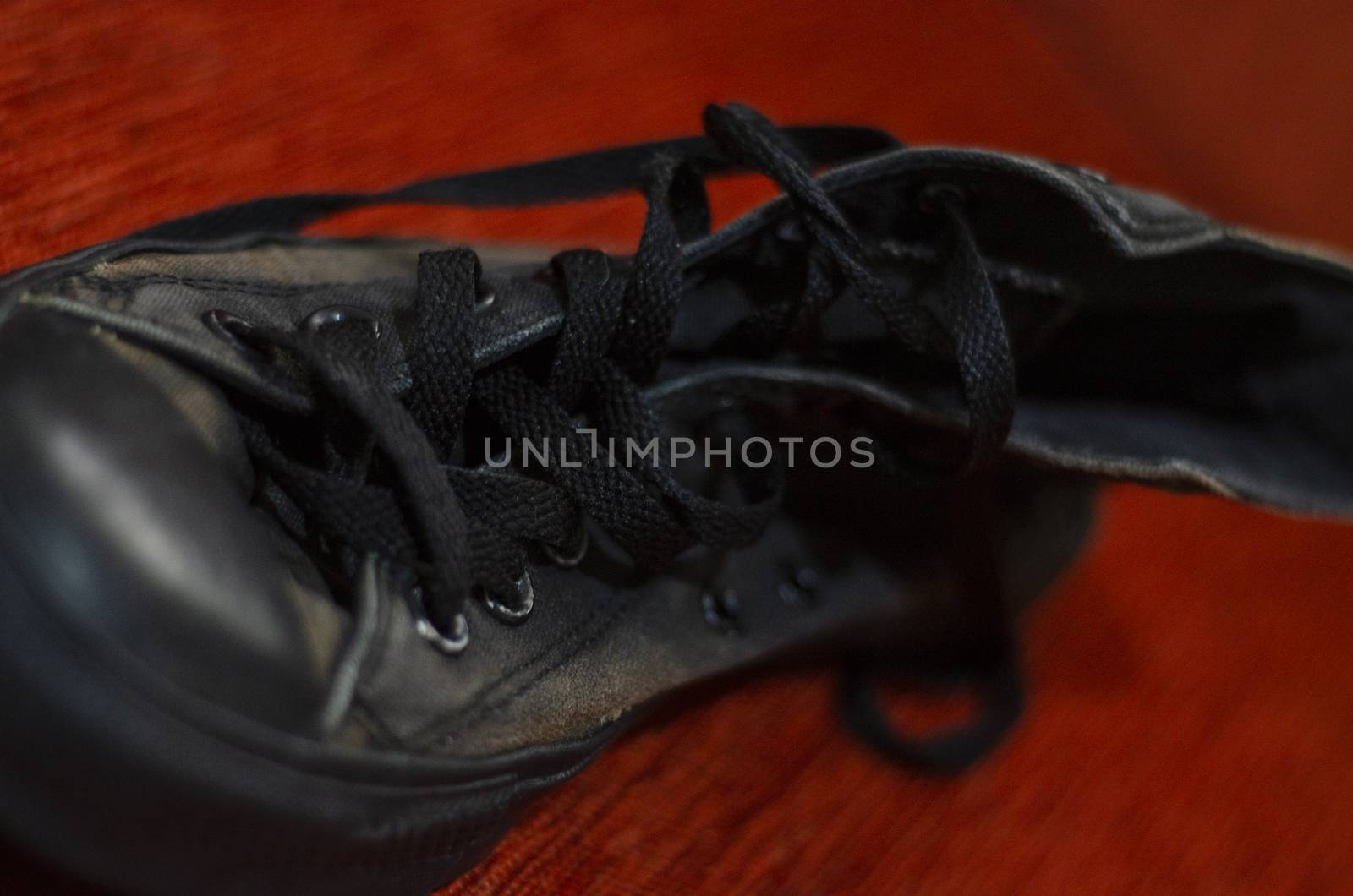 Ragged Black Stylish Shoes, Vintage Black Stylish Shoes by Hasilyus