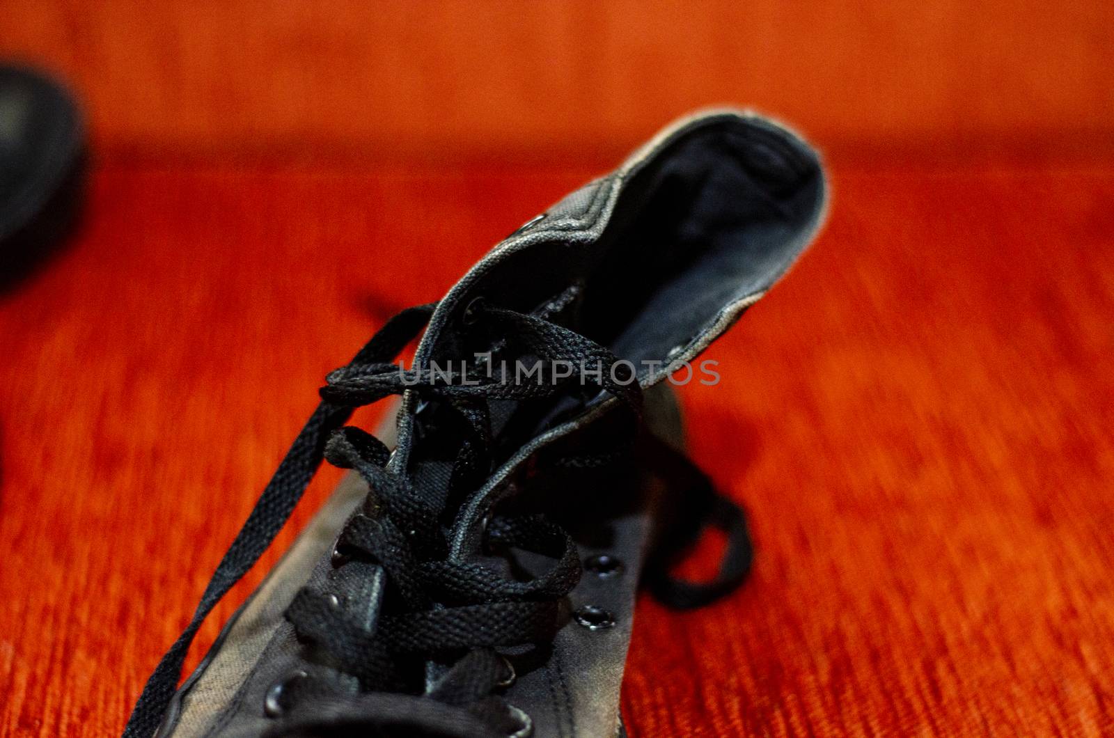 Ragged Black Stylish Shoes, Vintage Black Stylish Shoes by Hasilyus