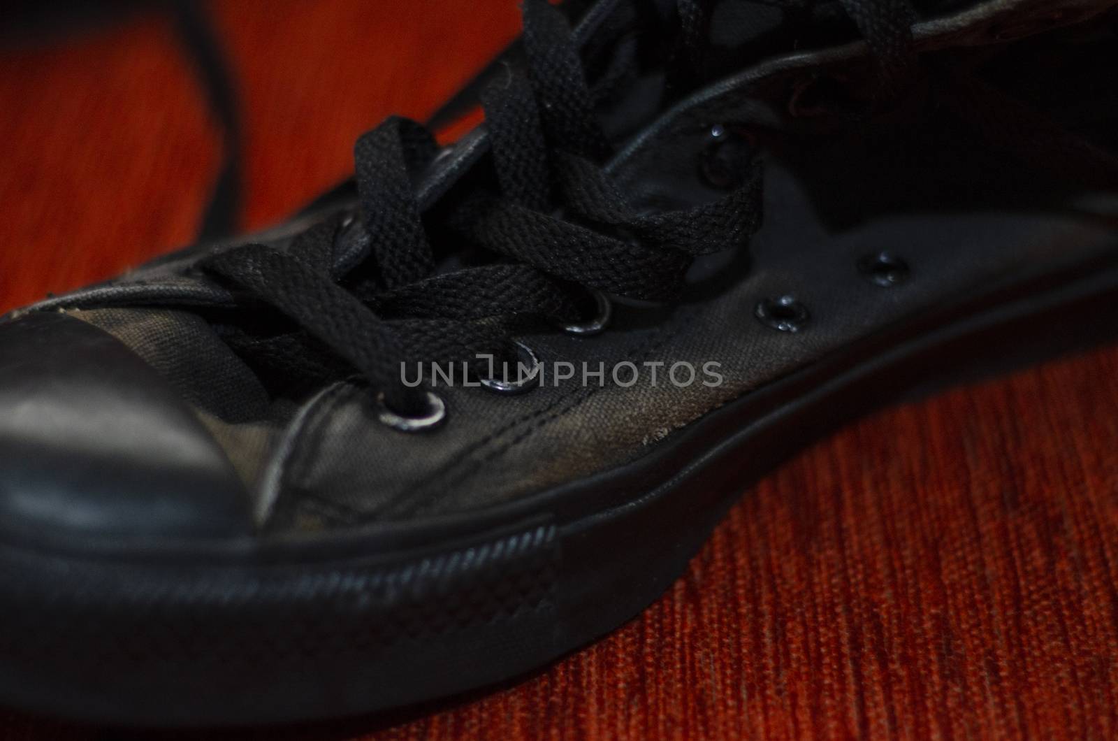 Ragged Black Stylish Shoes, Vintage Black Stylish Shoes by Hasilyus