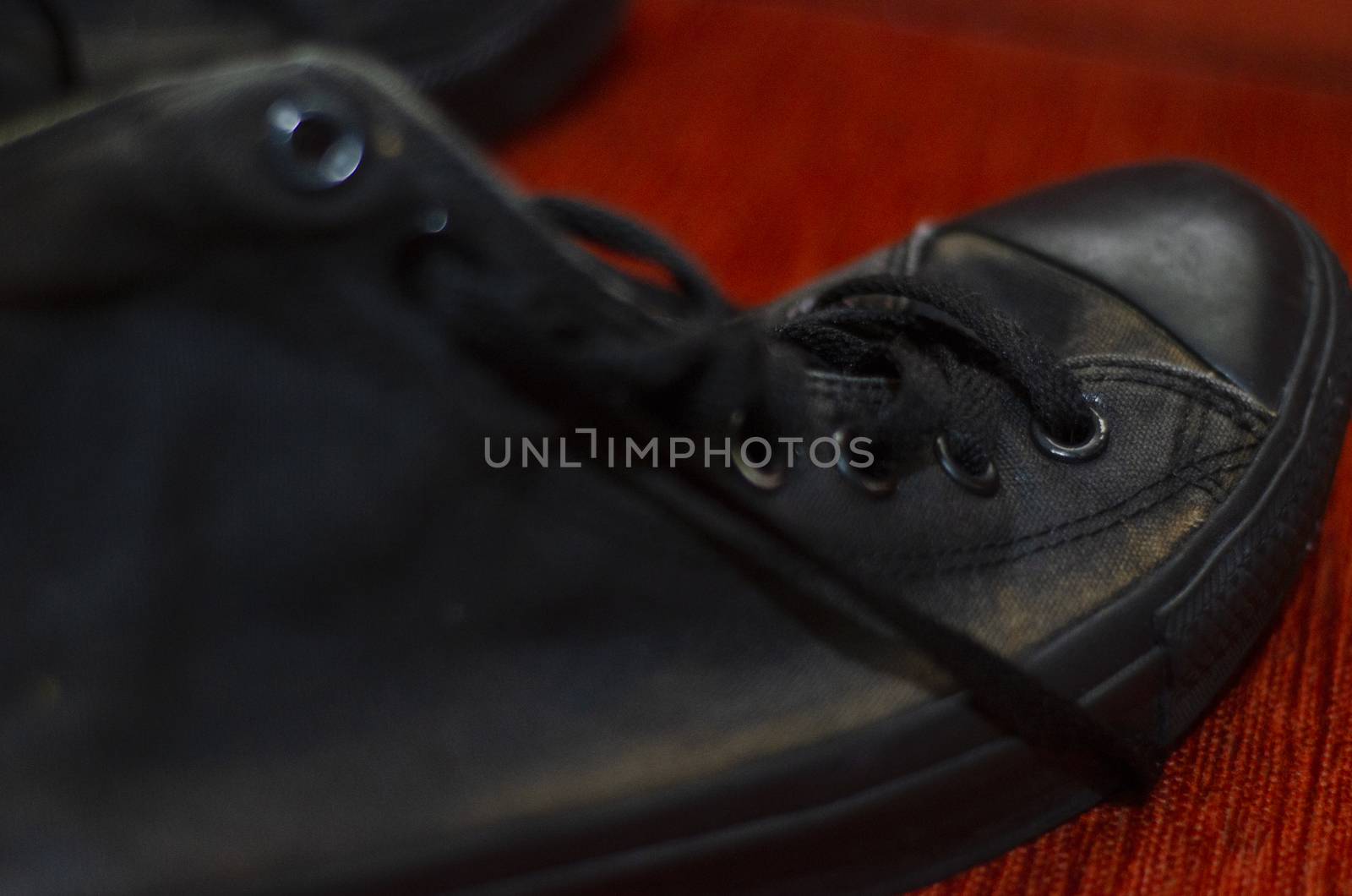 Ragged Black Stylish Shoes, Vintage Black Stylish Shoes by Hasilyus