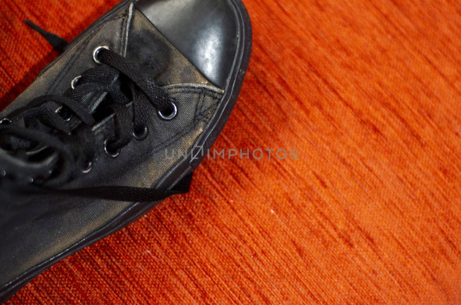 Ragged Black Stylish Shoes, Vintage Black Stylish Shoes by Hasilyus