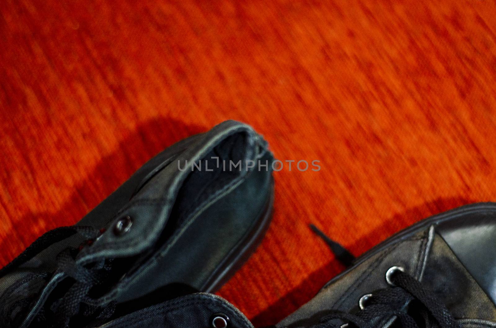 Ragged Black Stylish Shoes, Vintage Black Stylish Shoes by Hasilyus