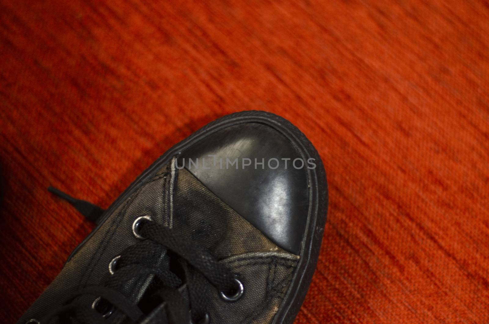 Ragged Black Stylish Shoes, Vintage Black Stylish Shoes by Hasilyus