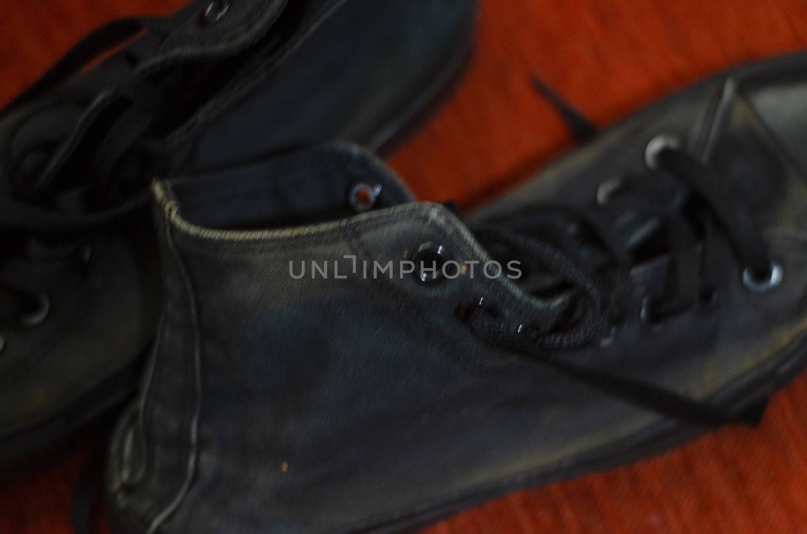 Ragged Black Stylish Shoes, Vintage Black Stylish Shoes by Hasilyus