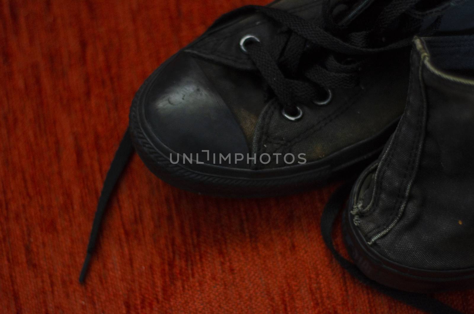 Ragged Black Stylish Shoes, Vintage Black Stylish Shoes by Hasilyus