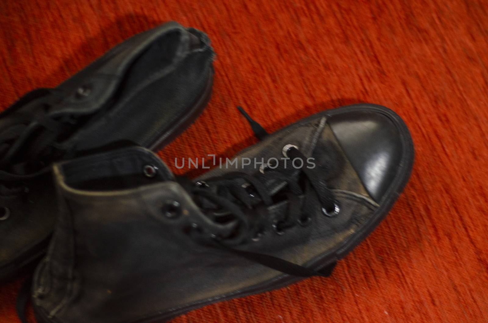 Ragged Black Stylish Shoes, Vintage Black Stylish Shoes by Hasilyus