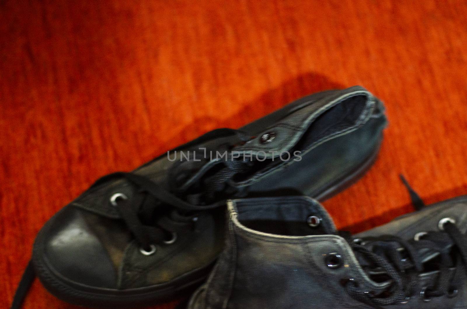 Ragged Black Stylish Shoes, Vintage Black Stylish Shoes by Hasilyus