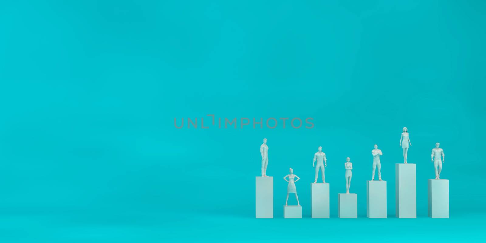 Empowered Business People Standing as a Success Concept