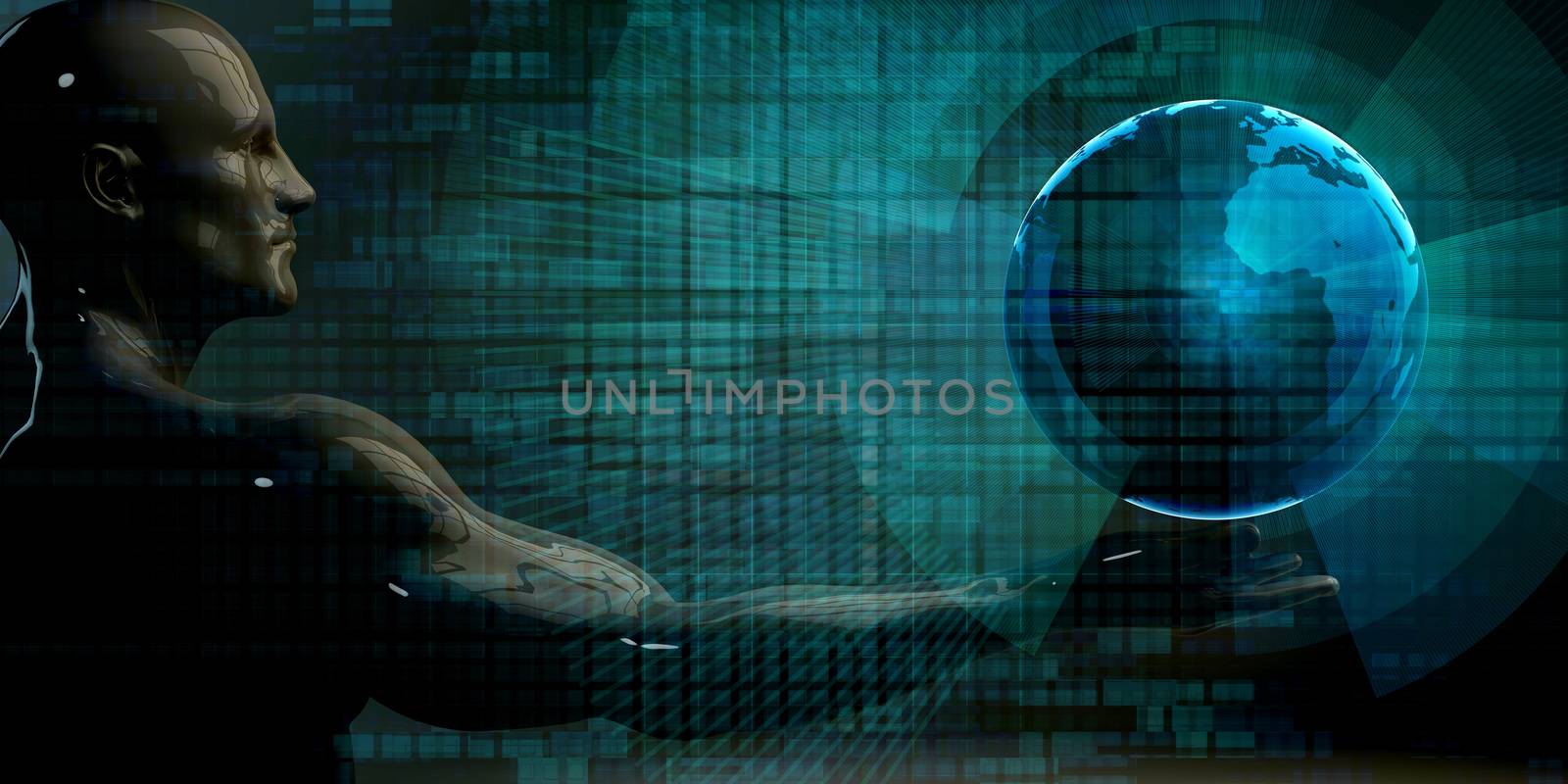 Digital Global Technology Concept Abstract Background