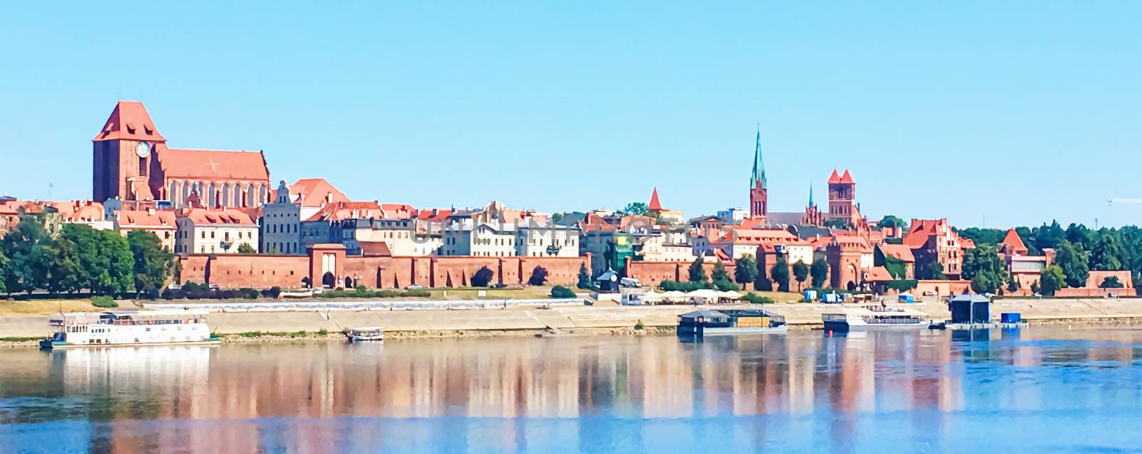 Cityscape view of Old Town in Torun, Poland by Anneleven