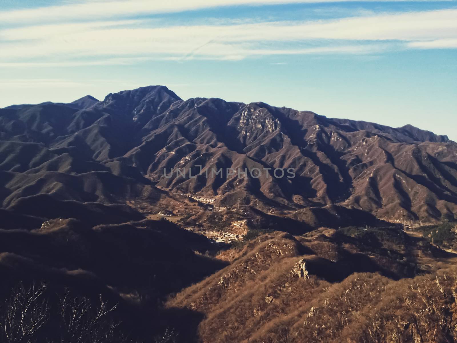 Sunset in the mountains, nature and landscape scene