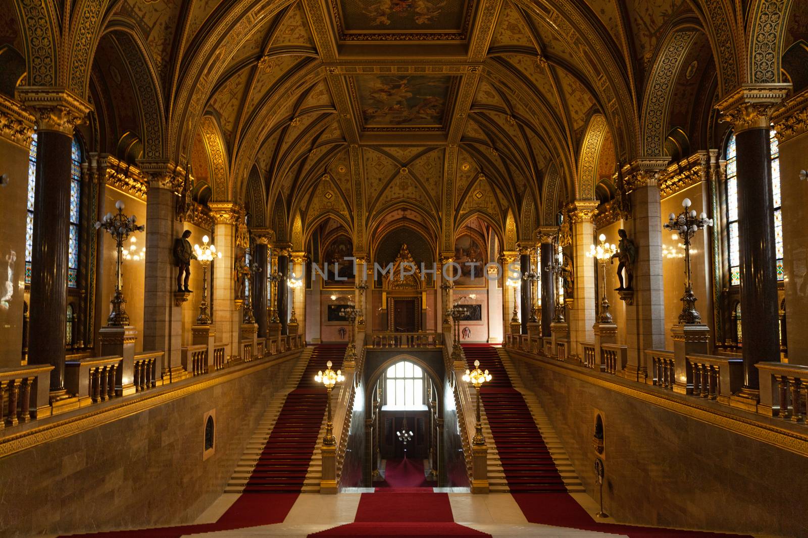 Inside Hungarian Parliament, Budapest, Hungary by vlad-m