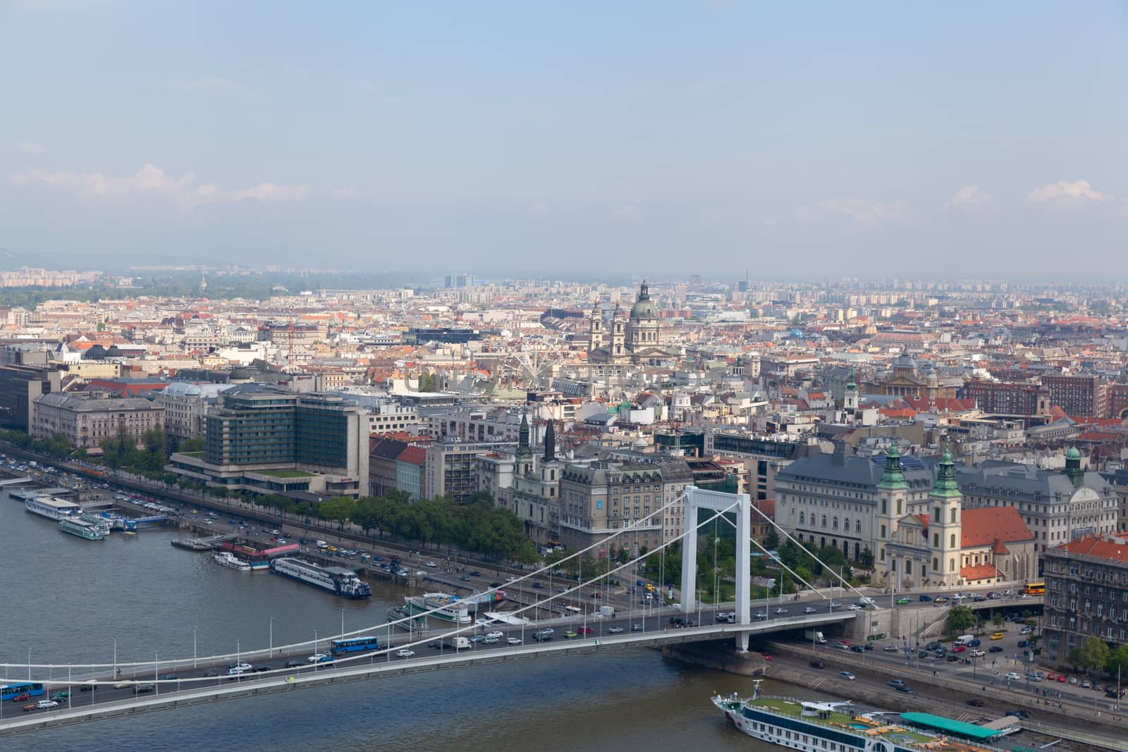 Budapest skyline and Elisabeth Bridge, Hungary by vlad-m