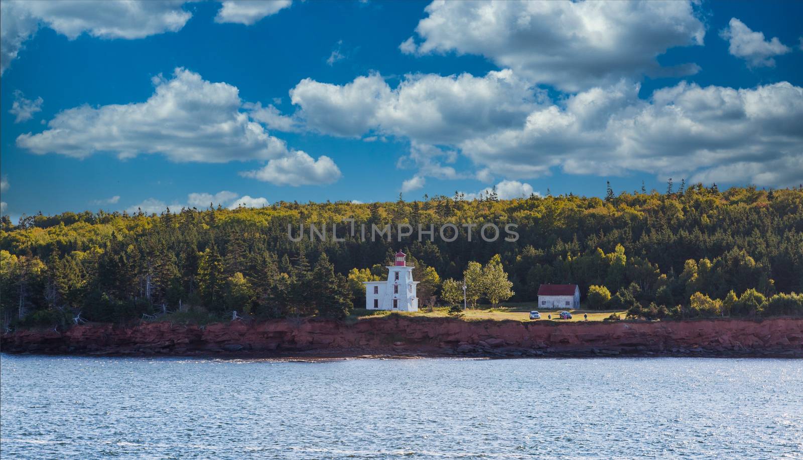 Old lighthouse on the coast of Prince Edward Island in Canada