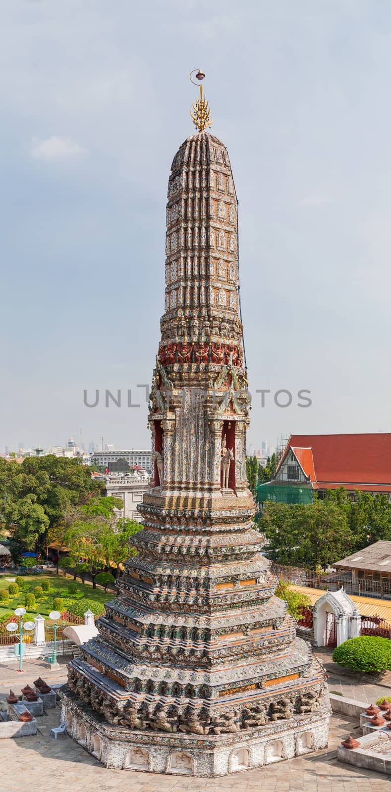 Wat Arun Ratchawararam Ratchawaramahawihan or Wat Arun temple. "Temple of Dawn" in Bangkok, Thailand. by aksenovko