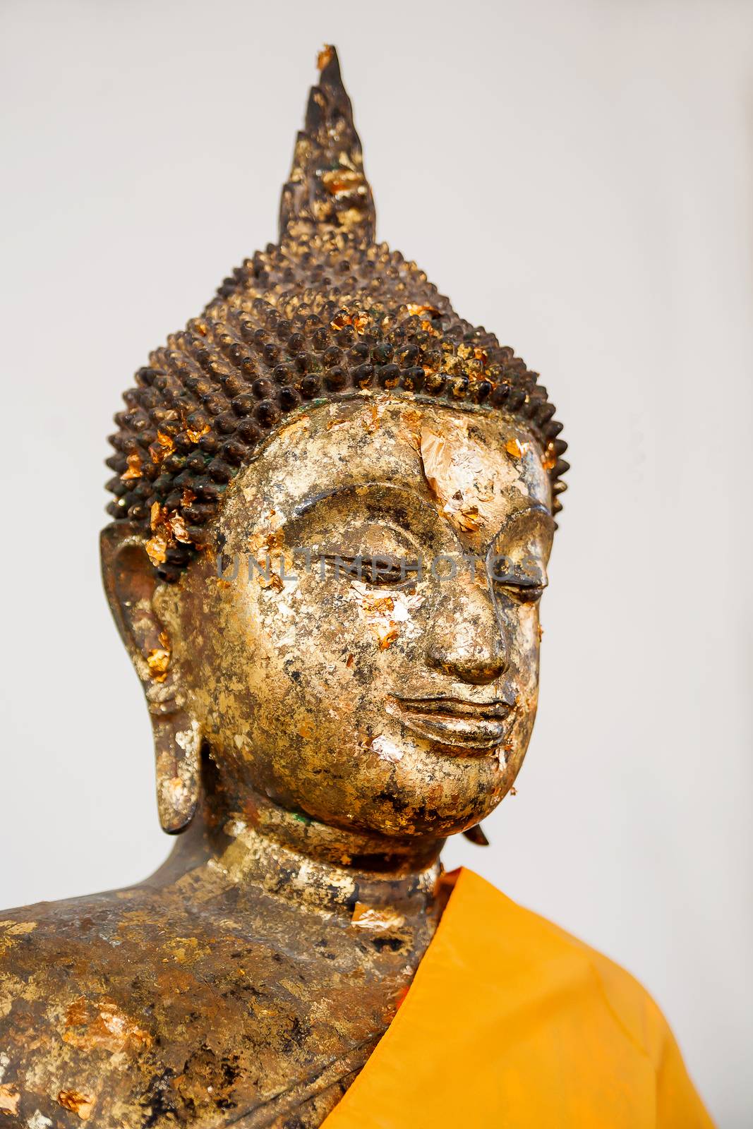 Golden Buddha. Sculpture in Royal Palace, Bangkok, Thailand. Wat Phra Keo. by aksenovko