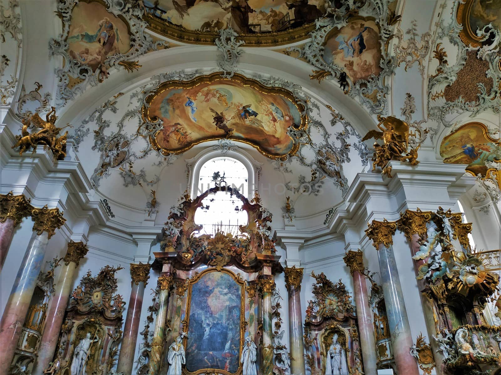 Paintings, stucco and fresco in the cathedral of Zwiefalten by pisces2386