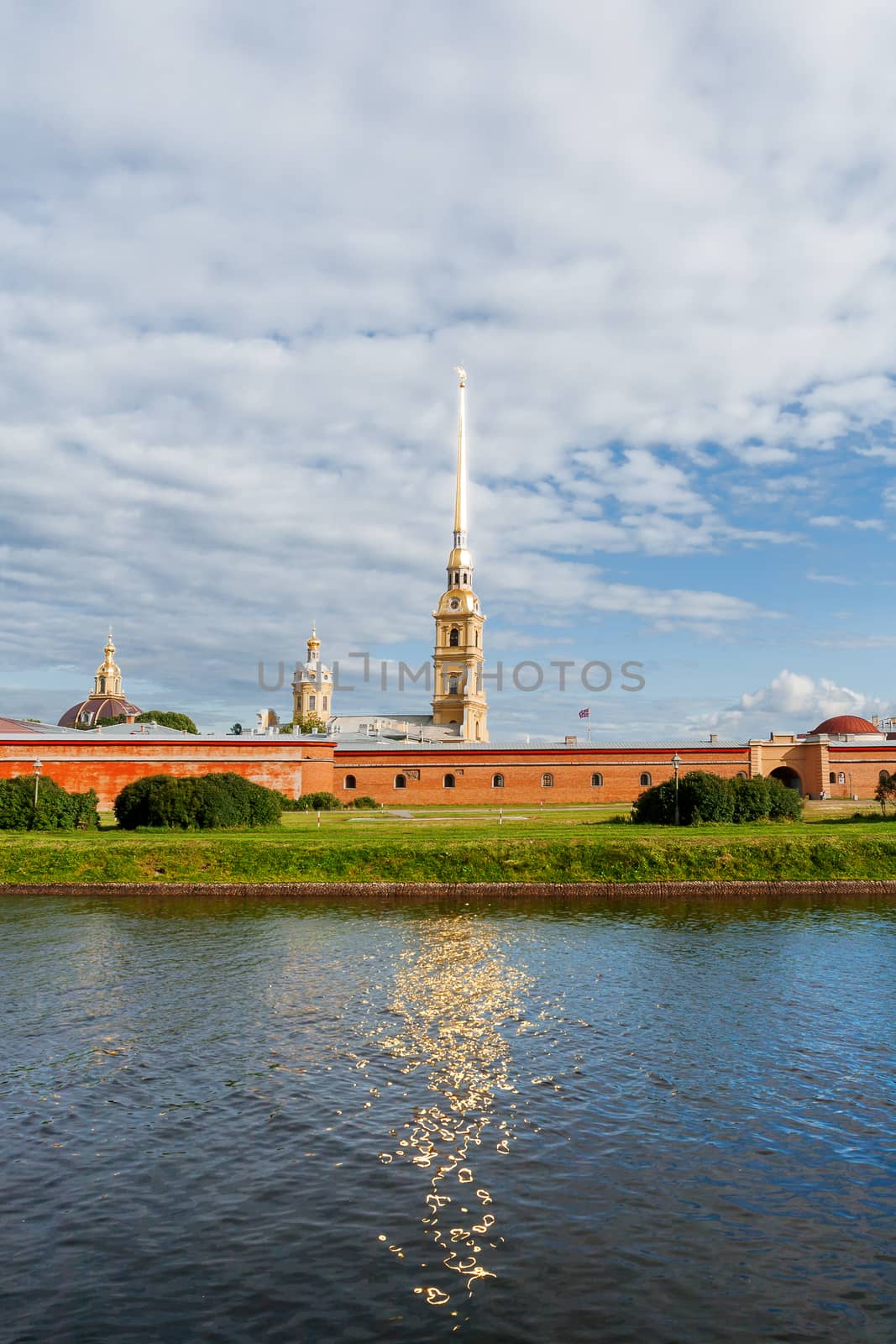 The Peter and Paul Cathedral in Saint-Petersburg, Russia. The Peter and Paul fortress. by aksenovko