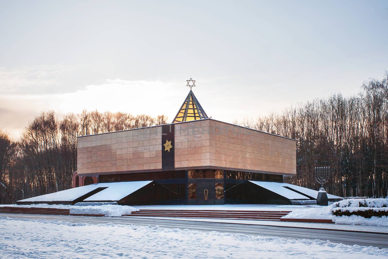 Memorial synagogue on Poklonnaya Gora. The first museum of the Jewish history in the modern Russia. Victory park in Moscow, Russia.