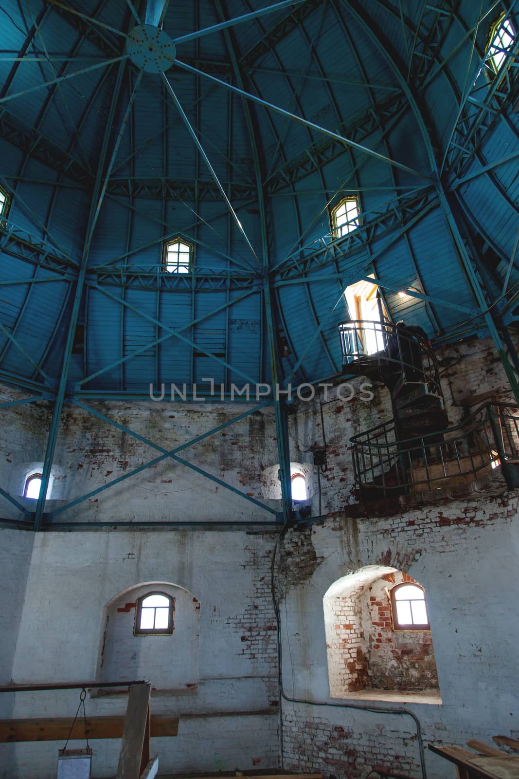 Inside Vyborg castle (St.Olav tower). Vyborg, Russia.