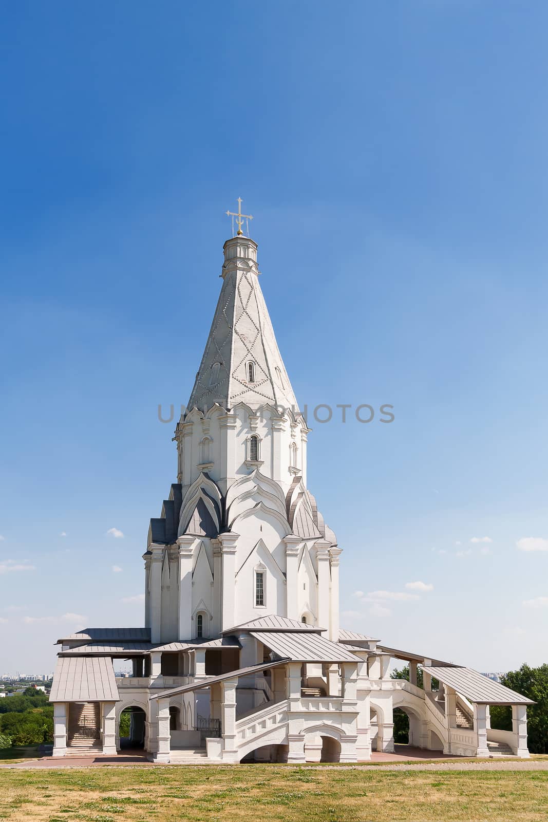 Ancient Russian orthodox Church of the Ascension, Kolomenskoye park. UNESCO World Heritage Site. Moscow, Russia. by aksenovko