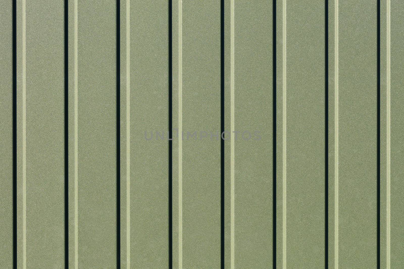 Green corrugated steel sheet with vertical guides. by Sergii