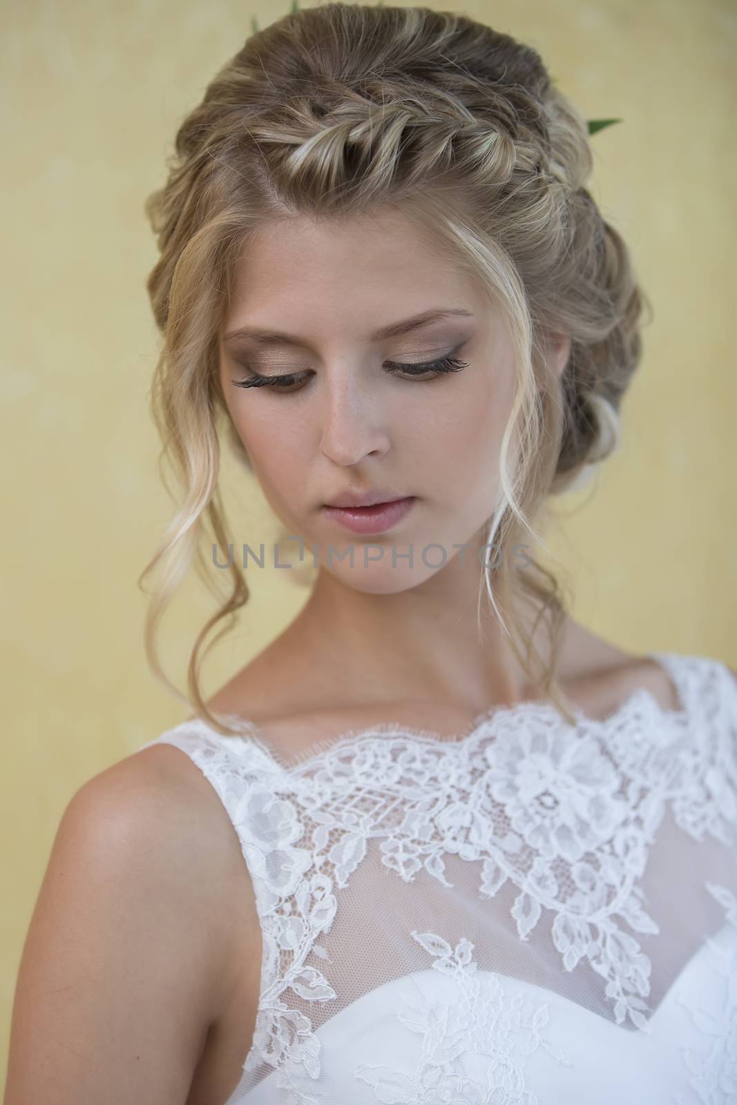 Portrait of the bride.Wedding day. The bride before the wedding. Beautiful bride. by Sviatlana