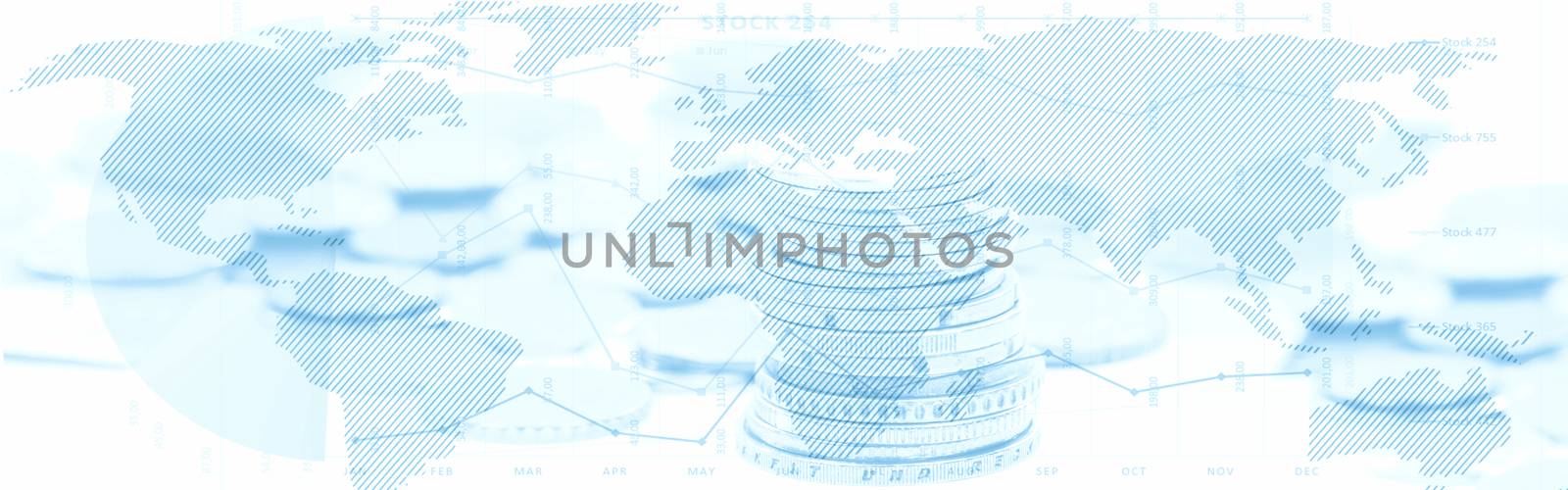 Stock market abstract background by wdnet_studio