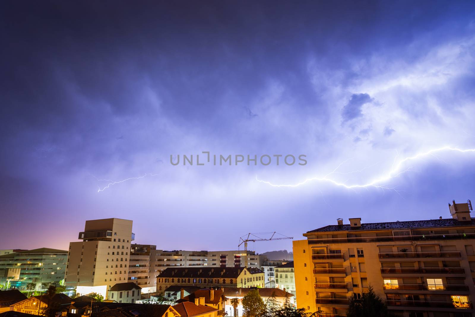 Thunderstorm in Bayonne, France by dutourdumonde