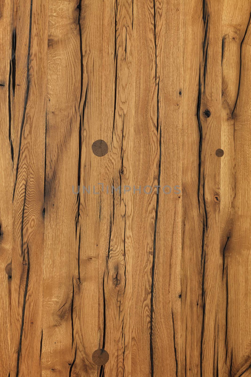 Texture and background of a very old cracked brown wood after protective treatment, vertical design for social networks. by Sergii