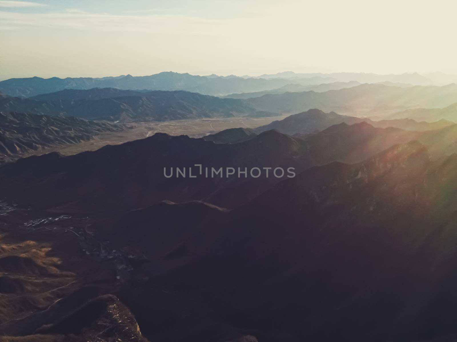 Sunset in the mountains, nature and landscape scene