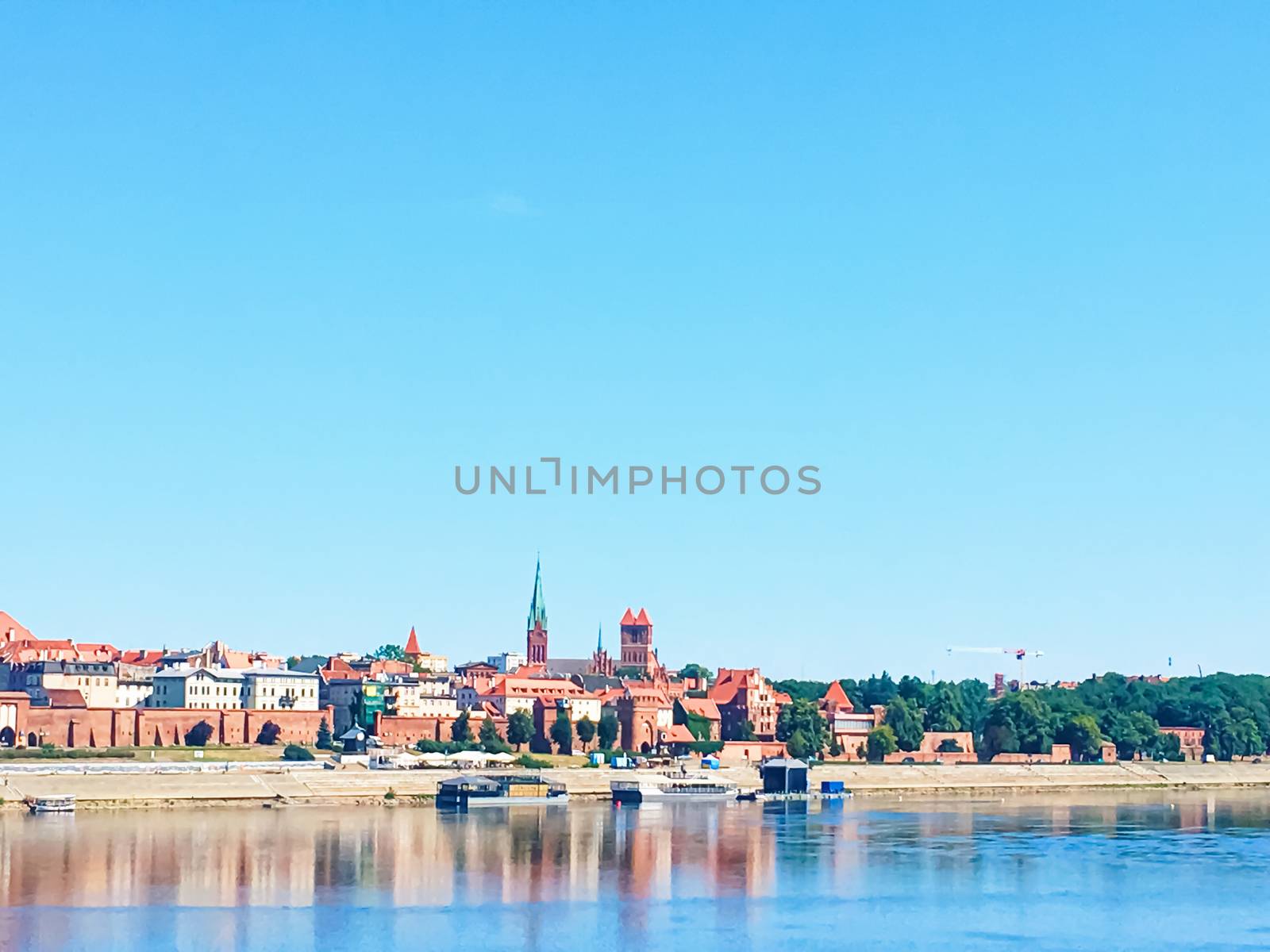 Cityscape view of Old Town in Torun, Poland, tourism and travel